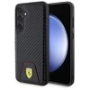 Samsung Galaxy S24 Plus Ferrari dėklas Carbon Stitched Bottom (FEHCS24MN3PUK) juodos spalvos