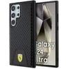Samsung Galaxy S24 Ultra Ferrari dėklas Carbon Stitched Bottom (FEHCS24LN3PUK) juodos spalvos