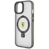 Ferrari FEHMP15SUSCAK Apple iPhone 15 / 14 /13 6.1″ juodos spalvos kietas dėklas Ring Stand 2023 Collection MagSa
