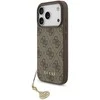 Guess 4G Charm dėklas skirtas Apple iPhone 17 Pro Tone on Tone rudos spalvos