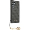 Guess GUHCS24LGF4GGR S24 Ultra S928 juodos spalvos kietas dėklas 4G Charms Collection