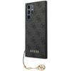 Guess GUHCS24LGF4GGR S24 Ultra S928 juodos spalvos kietas dėklas 4G Charms Collection