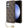 GUESS dėklas skirtas Samsung Galaxy S24 GUHCS24SGF4GBR (4G Charm) rudos spalvos