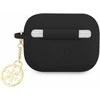Guess GUAPLSC4EK AirPods Pro dėklas ausinėms juodos spalvos silikoninis Charm 4G Collection