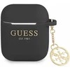 GUESS GUA2LSC4EK AIRPODS 1/2 COVER Juodas/Juodas SILICONE CHARM 4G COLLECTION