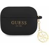 Guess GUAPLSC4EK AirPods Pro dėklas ausinėms juodos spalvos silikoninis Charm 4G Collection