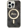 Dėklas GUESS GUHMP13LH4STK IPHONE 13 PRO / 13 6.1 "Juodas / Juodas HARDCASE 4G MAGSAFE