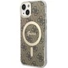 Guess GUHMP13MH4STW Apple iPhone 13 / 14 / 15 6.1″ rudos spalvos kietas dėklas 4G MagSafe