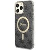 Apple iPhone 13 Pro Max Guess dėklas 4G MagSafe (GUHMP13XH4STK) juodos spalvos