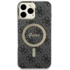 Apple iPhone 13 Pro Max Guess dėklas 4G MagSafe (GUHMP13XH4STK) juodos spalvos