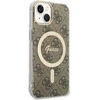 Guess GUHMP13MH4STW Apple iPhone 13 / 14 / 15 6.1″ rudos spalvos kietas dėklas 4G MagSafe