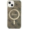 Dėklas GUESS GUHMP14SH444 IPHONE 14/15/13 6.1 "BROWN / BROWN HARDCASE 4G MAGSAFE