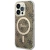 Guess GUHMP14LH4STW Apple iPhone 14 Pro 6.1″ rudos spalvos kietas dėklas 4G MagSafe