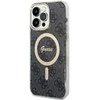 Guess GUHMP14XH4STK Apple iPhone 14 Pro Max 6.7″ juodos spalvos kietas dėklas 4G MagSafe