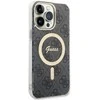 Guess GUHMP14XH4STK Apple iPhone 14 Pro Max 6.7″ juodos spalvos kietas dėklas 4G MagSafe