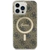 Guess GUHMP14XH4STW Apple iPhone 14 Pro Max 6.7″ rudos spalvos kietas dėklas 4G MagSafe