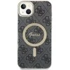 Guess Rinkinys GUBPP14MH4EACSK Dėklas+ Įkroviklis Apple iPhone 14 Plus / 15 Plus 6.7″ juodos spalvos kietas dėklas 4G Pr