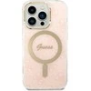 Apple iPhone 14 Pro Guess dėklas 4G Print MagSafe + Belaidis Įkroviklis (GUBPN61H4EACSW) rožinės spalvos