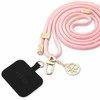 Dėklas Guess GUOUCNMG4EP Universal CBDY dirželis rožinės spalvos Nylon 4G Metal Charm