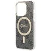 Dėklas GUESS GUHMP15LH4STK IPHONE 15 PRO 6.1 "Juodas/Juodas HARDCASE IML 4G MAGSAFE
