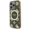 Guess IML Peony On 4G Background MagSafe Case Apple iPhone 16 Pro – dėklas telefonui rudos spalvos