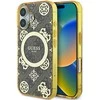 Guess IML Peony On 4G Background MagSafe Apple iPhone 16 Case – dėklas telefonui rudos spalvos