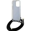 Apple iPhone 15 Pro Guess dėklas Crossbody Cord 4G Print (GUHCP15LHC4SEK) juodos spalvos