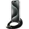 Dėklas GUESS GUHCP15XHC4SEK IPHONE 15 PRO MAX 6.7 "Juodas/Juodas HARDCASE CROSSBODY CORD 4G PRINT