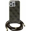 Dėklas GUESS GUHCP15XHC4SEW IPHONE 15 PRO MAX 6.7 "BROWN/BROWN HARDCASE CROSSBODY CORD 4G PRINT