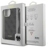 Dėklas GUESS GUHCP15XHC4SEK IPHONE 15 PRO MAX 6.7 "Juodas/Juodas HARDCASE CROSSBODY CORD 4G PRINT