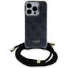 Apple iPhone 15 Pro Guess dėklas Crossbody Cord 4G Print (GUHCP15LHC4SEK) juodos spalvos