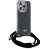 Apple iPhone 15 Pro Guess dėklas Crossbody Cord 4G Print (GUHCP15LHC4SEK) juodos spalvos