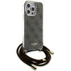 GUESS GUHCP15LHC4SEW IPHONE 15 PRO 6.1" RUDA/RUDA KIETAS DĖKLAS CROSSBODY LAIDAS 4G PRINT