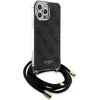 Dėklas GUESS GUHCP15XHC4SEK IPHONE 15 PRO MAX 6.7 "Juodas/Juodas HARDCASE CROSSBODY CORD 4G PRINT