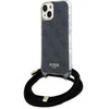 Dėklas GUESS GUHCP15SHC4SEK IPHONE 15/14/13 6.1 "Juodas / Juodas HARDCASE CROSSBODY CORD 4G PRINT