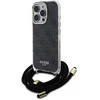 Guess GUHCP16XHC4SEK Apple iPhone 16 Pro Max 6.9" dėklas telefonui juodos spalvos Crossbody Cord 4G Print