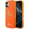 Guess IML 4G Script Metal Logo dėklas skirtas iPhone 17 Oranžinis