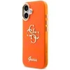 Guess IML 4G Script Metal Logo dėklas skirtas iPhone 17 Oranžinis