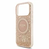 Dėklas Guess IML Flowers Allover Strap MagSafe Case, skirtas iPhone 18 Pro, rožinė