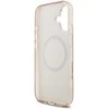 „Guess IML Flowers Electro Pearl Strap MagSafe“ dėklas Apple iPhone 17 telefonui, rožinis