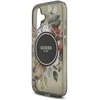 Guess IML Flowers Strap MagSafe dėklas skirtas Apple iPhone 17 juodos spalvos