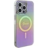 Guess IML Iridescent MagSafe dėklas iPhone 15 Pro - rožinis