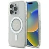 Guess GUHMP16XPFTDTEH Apple iPhone 16 Pro Max 6.9" baltos spalvos kietas dėklas IML Rhinestones MagSafe