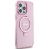 Dėklas GUESS GUHMP15XHRSGSP IPHONE 15 PRO MAX 6.7 "Rožinis/Rožinis HARDCASE RING STAND SCRIPT GLITTER MAGSAFE