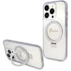 Dėklas GUESS GUHMP15LHRSGSD IPHONE 15 PRO 6.1 "SKAIDRUS / SKAIDRUS KIETAS DĖLĖS ŽIEDAS STOVAS SCRIPT GLITTER MAGSAFE