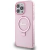 Dėklas GUESS GUHMP15XHRSGSP IPHONE 15 PRO MAX 6.7 "Rožinis/Rožinis HARDCASE RING STAND SCRIPT GLITTER MAGSAFE