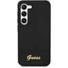 Samsung Galaxy S23 Guess Hard silikoninis dėklas Vintage Gold Logo (GUHCS23SSLSMK) juodos spalvos