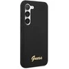 Samsung Galaxy S23 Guess Hard silikoninis dėklas Vintage Gold Logo (GUHCS23SSLSMK) juodos spalvos