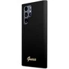 Samsung Galaxy S23 Ultra Guess Hard silikoninis dėklas Vintage Gold Logo (GUHCS23LSLSMK) juodos spalvos