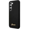 Samsung Galaxy S23 Guess Hard silikoninis dėklas Vintage Gold Logo (GUHCS23SSLSMK) juodos spalvos